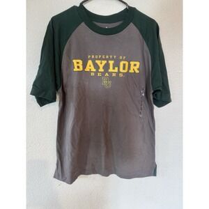 Property Of Baylor University Bears Dark Green And Grey‎ T-Shirt New! LARGE